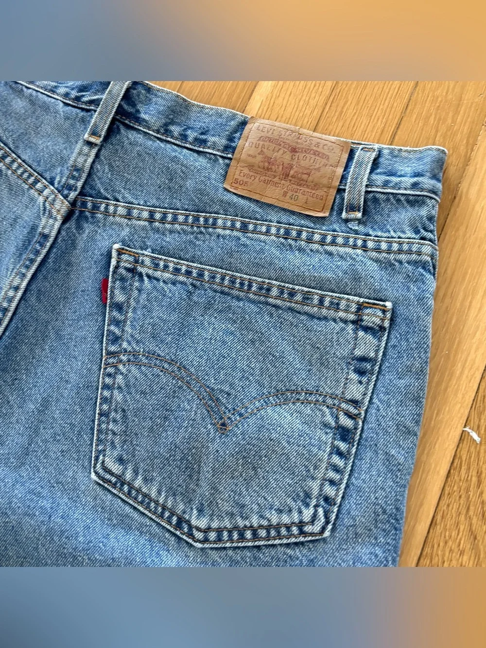 Vintage Levi’s 505 Denim Jorts Mens 40 Made In USA Y2K Distressed Jean Shorts